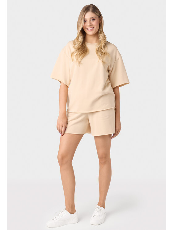 LAURELLA LAURELLA Súprava tričko a športové šortky LAURELLA 4TU070102 Béžová Regular Fit
