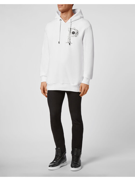 PHILIPP PLEIN PHILIPP PLEIN Bluza 6745 Biały Regular Fit