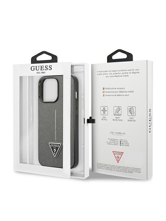 Guess Guess Etui na telefon iPhone 13 Pro Srebrny