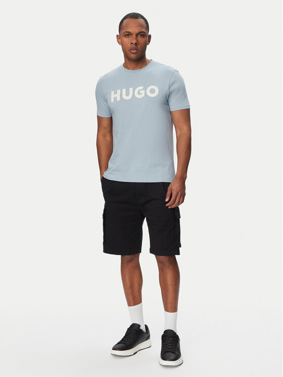 HUGO HUGO Medžiaginiai šortai Craysen 50556891 Juoda Straight Fit