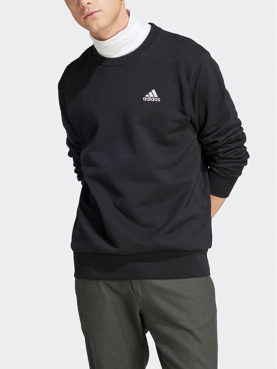 adidas adidas Majica dugih rukava Essentials French Terry Embroidered Small Logo Sweatshirt IC9329 Crna Regular Fit