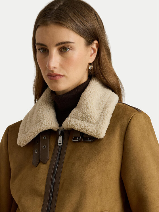 LAUREN RALPH LAUREN LAUREN RALPH LAUREN Kurtka z imitacji skóry 297P04122002 Brązowy Regular Fit