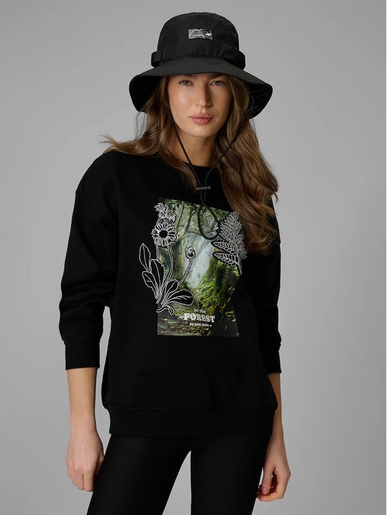 4F 4F Bluza CAMP Czarny Loose Fit