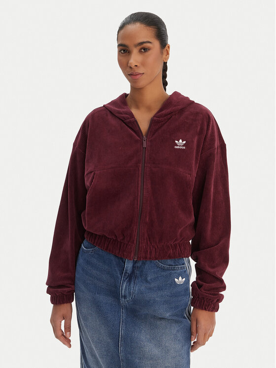 adidas Bluza Essentials Chenile KE1119 Bordowy Loose Fit