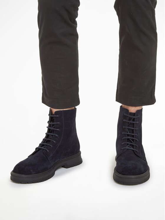Tommy Hilfiger Tommy Hilfiger Μπότες Hilfiger Core Suede Boot FM0FM04674 Μπλε