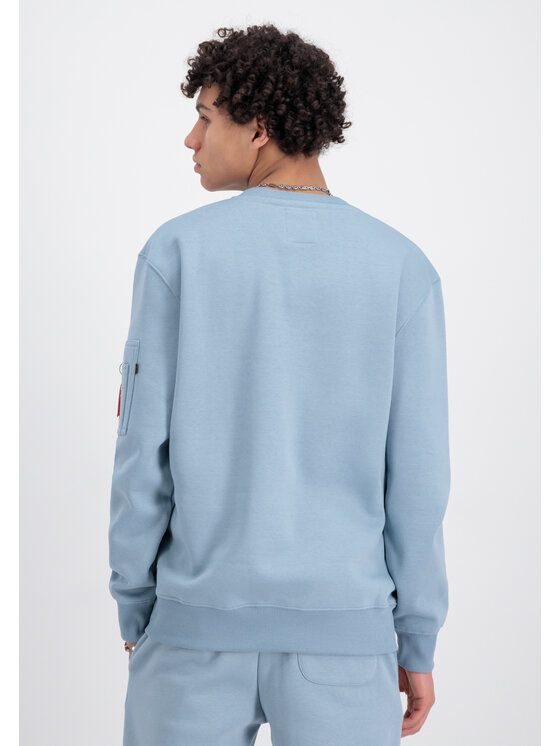 Alpha Industries Alpha Industries Bluza Embroidery Sweatshirt Błękitny Regular Fit