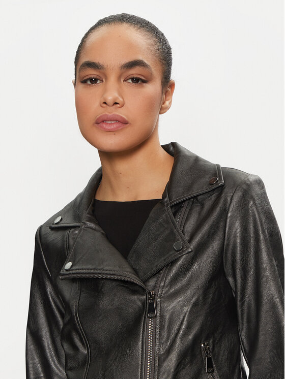 Joseph Ribkoff Joseph Ribkoff Bunda z imitace kůže 234902F24 Šedá Slim Fit