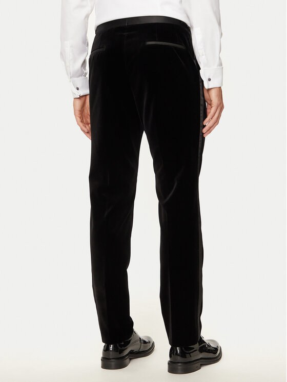 BOSS Boss Hlače na rob H-Genius-Tux-244 50527948 Črna Slim Fit