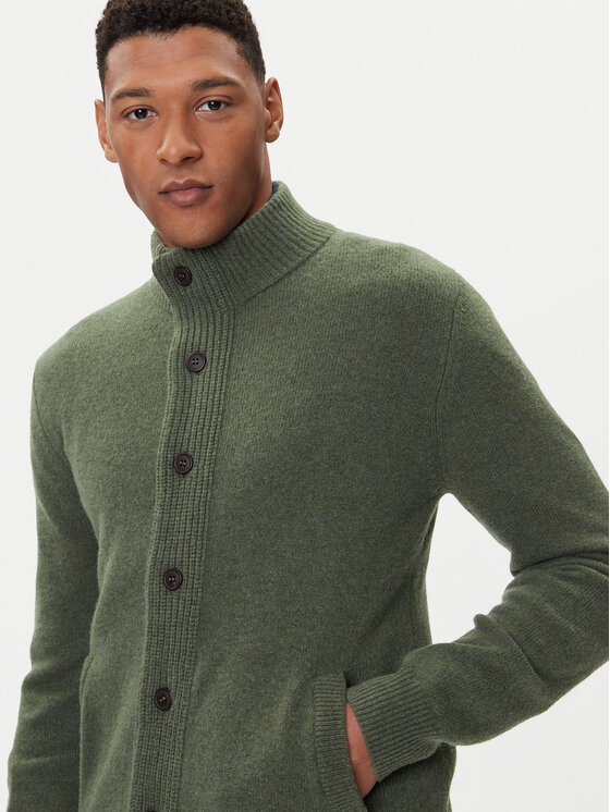 Barbour Barbour Kardigán Essential MKN0731OL51 Zöld Regular Fit