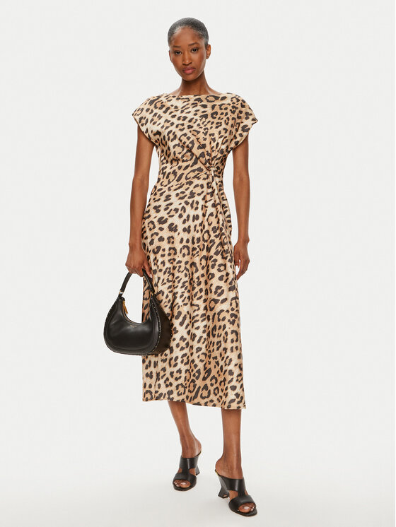 Dixie Dixie Kokteilinė suknelė ALAZJTP Ruda Regular Fit