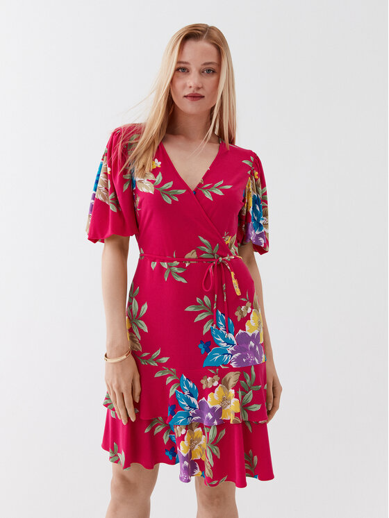 Lauren Ralph Lauren Vsakodnevna obleka 250903040001 Roza Regular Fit