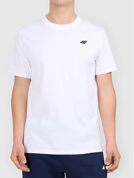 4F 4F T-Shirt 4FWMM00TTSHM3341-10S Biały Active Fit
