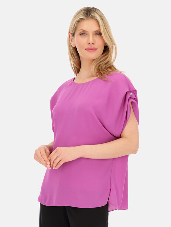 Potis & Verso Potis & Verso Bluzka Zoel Fioletowy Regular Fit