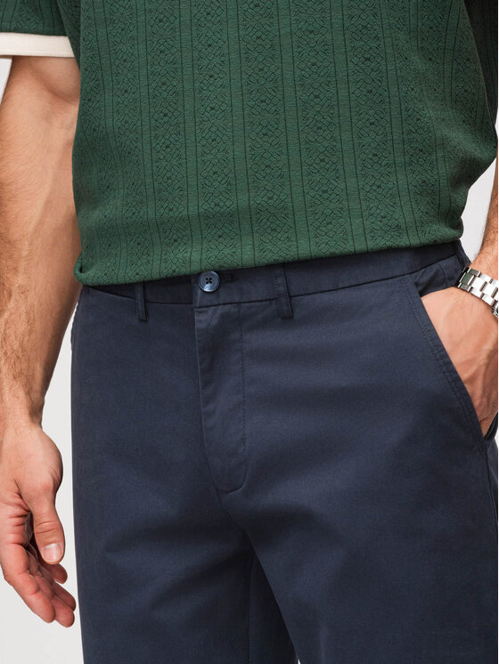 Ombre Ombre Chinosy OM-PACP-0293 Granatowy Chino Fit