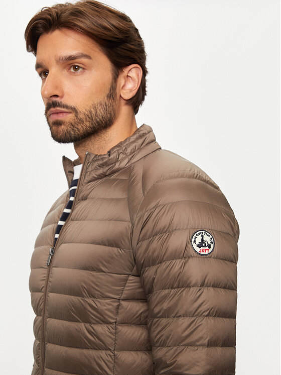 Jott Jott Пухено яке Mat P000MDOW02 Бежов Slim Fit