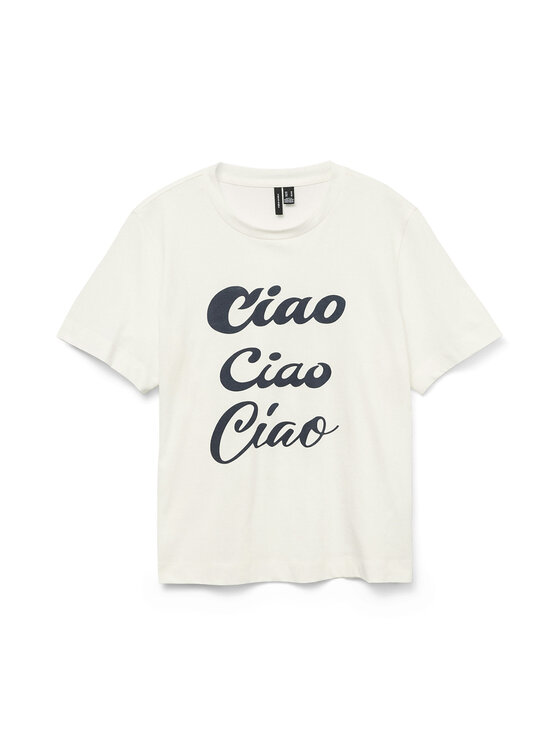 Vero Moda Vero Moda T-Shirt Sonna 10327143 Biały Regular Fit