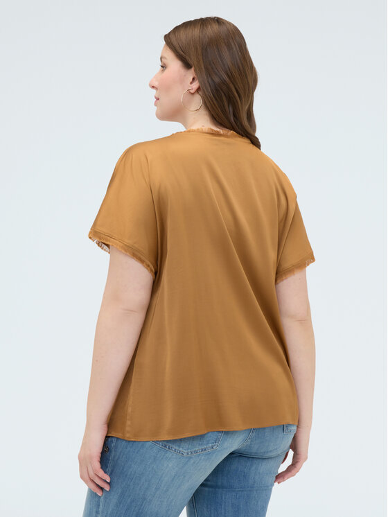 Fiorella Rubino Fiorella Rubino Bluzka 2009L000666N022 Brązowy Regular Fit