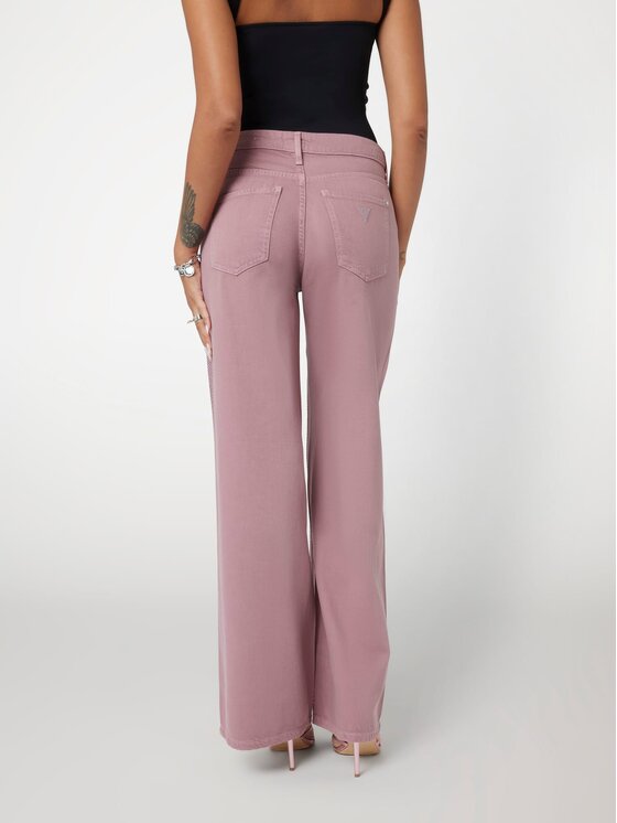 Guess Guess Spodnie materiałowe 166881 Różowy Slim Fit