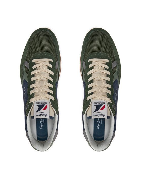 Pepe Jeans Pepe Jeans Sneakersy Brit Mix M PMS40006 Khaki