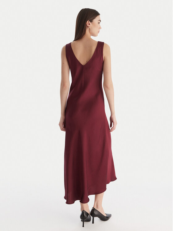 ViCOLO ViCOLO Koktejlové šaty TF0247 Bordová Regular Fit