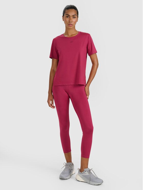 4F 4F Koszulka techniczna MULTI ACTIVE Bordowy Regular Fit