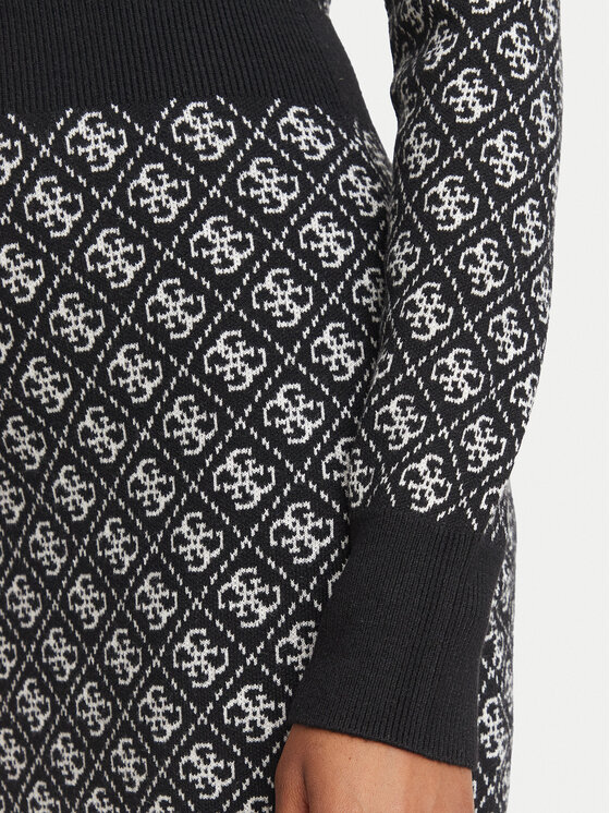 Guess Guess Úpletové šaty W6BK23 Z1422 Černá Slim Fit