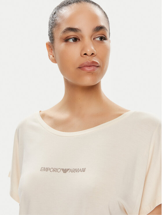Emporio Armani Emporio Armani Sukienka codzienna 262728 4R314 00856 Écru Regular Fit
