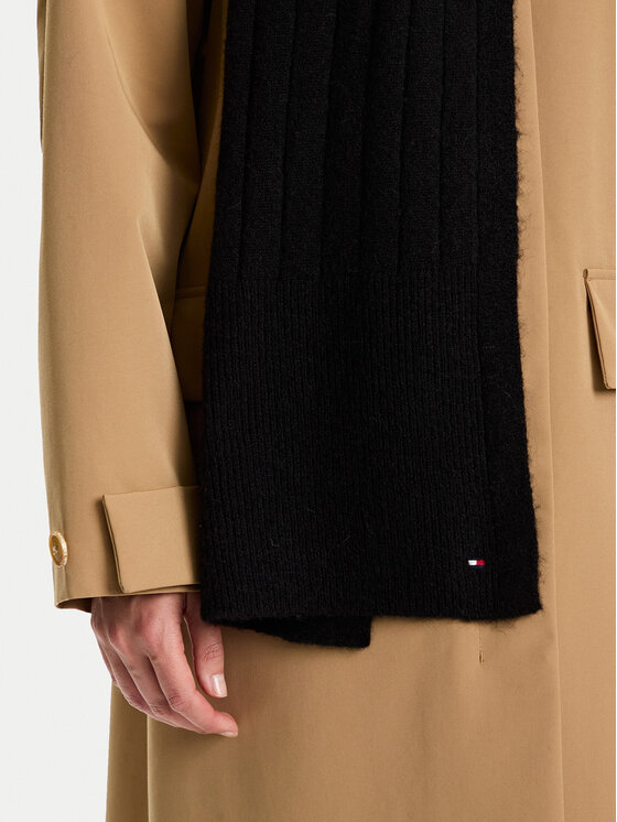Tommy Hilfiger Tommy Hilfiger Шарф Flag Fluffy AW0AW17787 Чорний