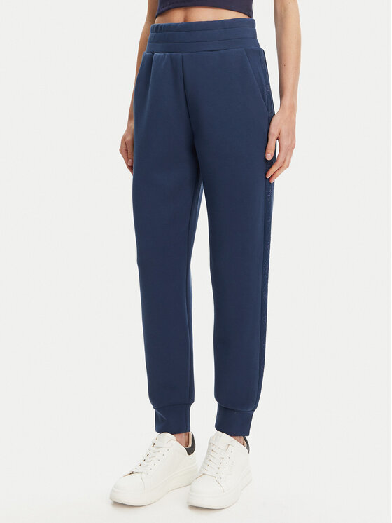 Guess Guess Teplákové kalhoty W5YB11 KBYE2 Tmavomodrá Regular Fit