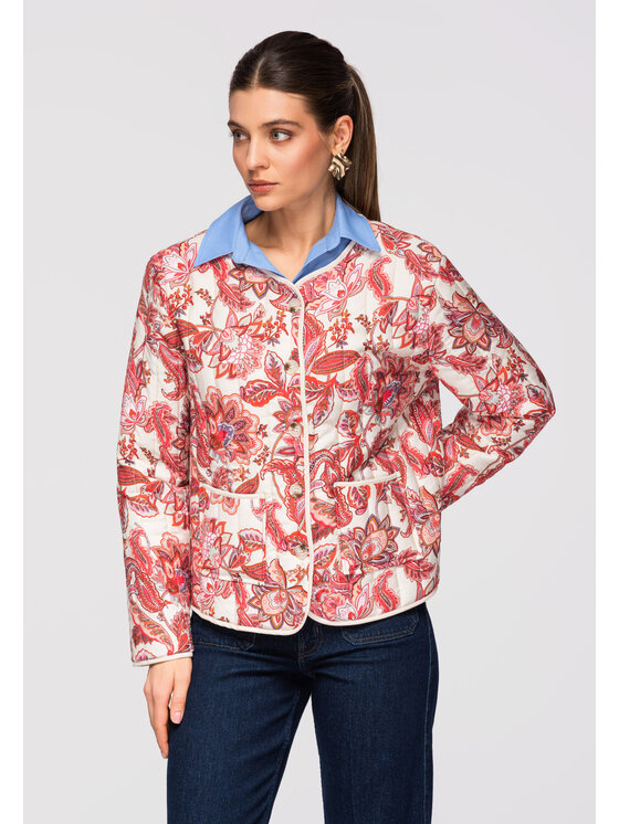 Ombre Ombre Kurtka koszulowa OW-JALP-0127 Różowy Loose Fit