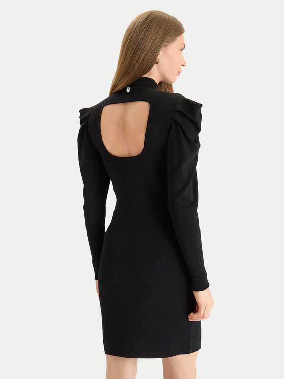 TWINSET TWINSET Rochie tricotată 252AT3010 Negru Slim Fit
