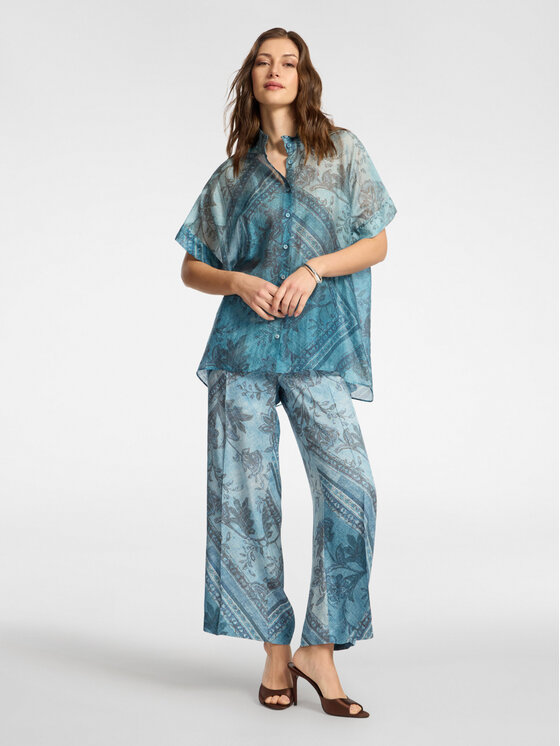 Elena Mirò Elena Mirò Blusa 2004E000348N001 Turchese Regular Fit