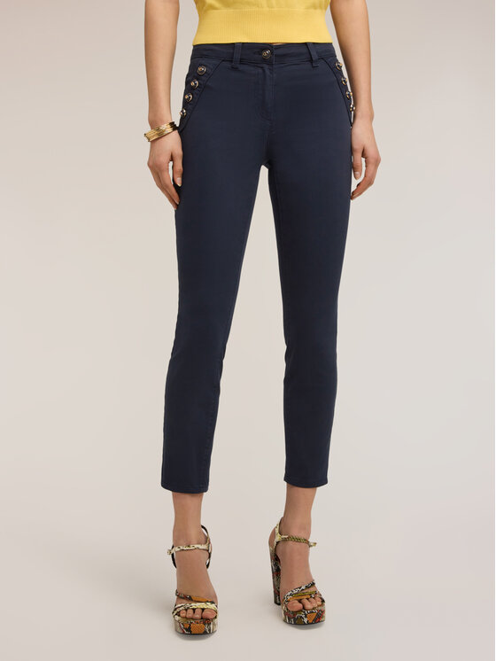Motivi Motivi Pantaloni di tessuto P709Q004494N034 Blu Slim Fit