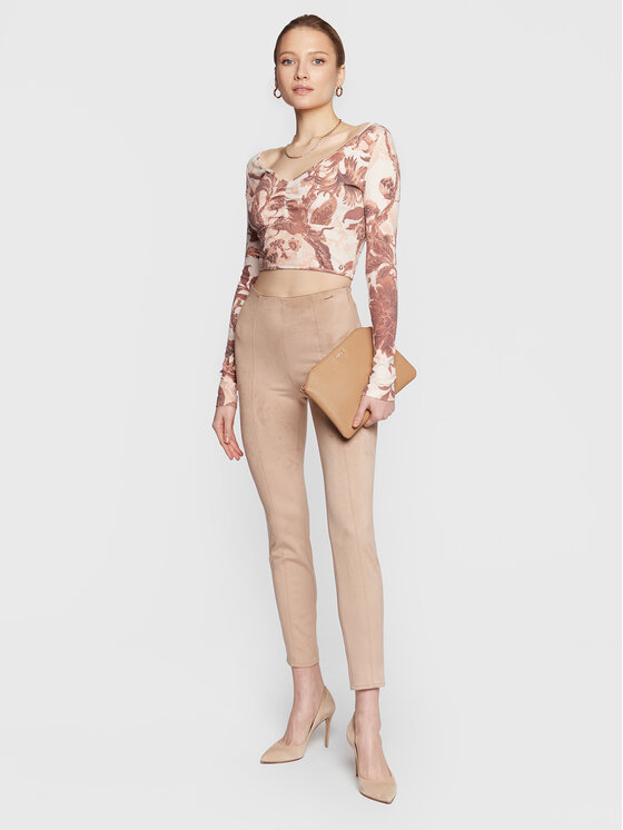 Blusa W3RP37 KBKW0 Beige Slim Fit