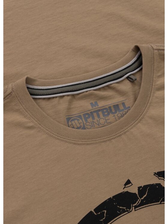 PITBULL PITBULL T-Shirt Koszulka męska SCRATCH 3XL Beżowy Regular Fit