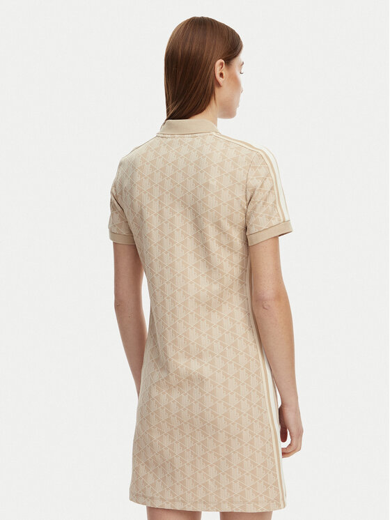 Lacoste Lacoste Φόρεμα καθημερινό EF2655 Ανοιχτό μπεζ Slim Fit