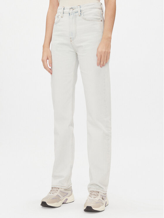 Calvin Klein Jeans Jeansy J20J222139 Niebieski Straight Fit