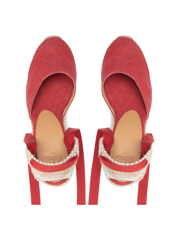 Castañer Castañer Espadrile Carina/8/002 021642-604 Roșu