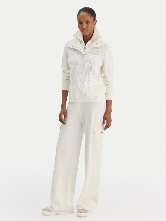 Liu Jo Liu Jo Pantaloni di tessuto TF5041 MS75L Écru Regular Fit