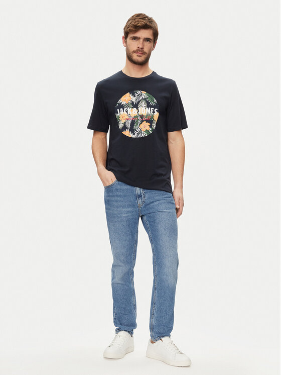 Jack & Jones Jack & Jones T-Shirt Chill 12248072 Granatowy Standard Fit