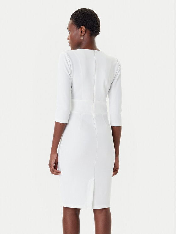 Rinascimento Rinascimento Koktel haljina CFC0126151003 Bijela Slim Fit