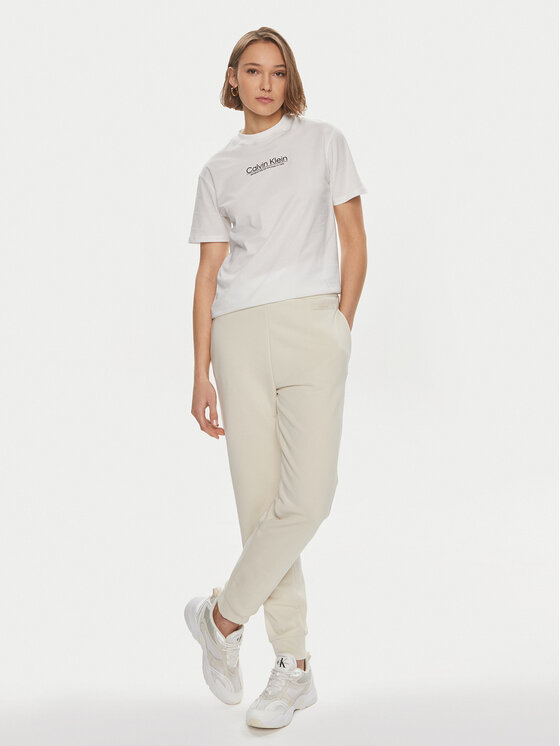 Calvin Klein Calvin Klein Marškinėliai Coordinates K20K207005 Balta Regular Fit