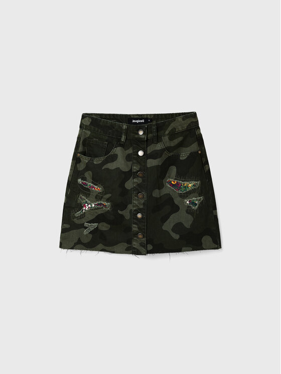 Desigual Desigual Farmer szoknya Duna 22WWFN01 Zöld Regular Fit