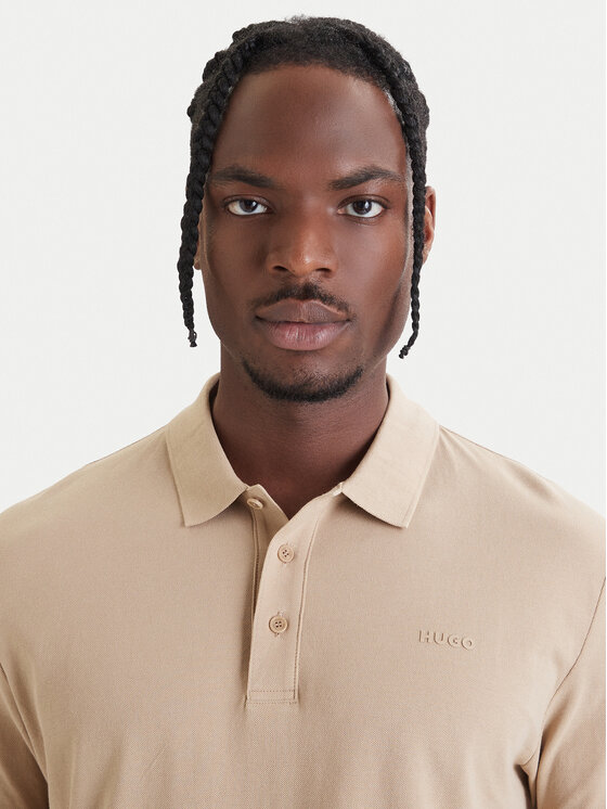 HUGO HUGO Tricou polo Donos222 50466182 Bej Regular Fit