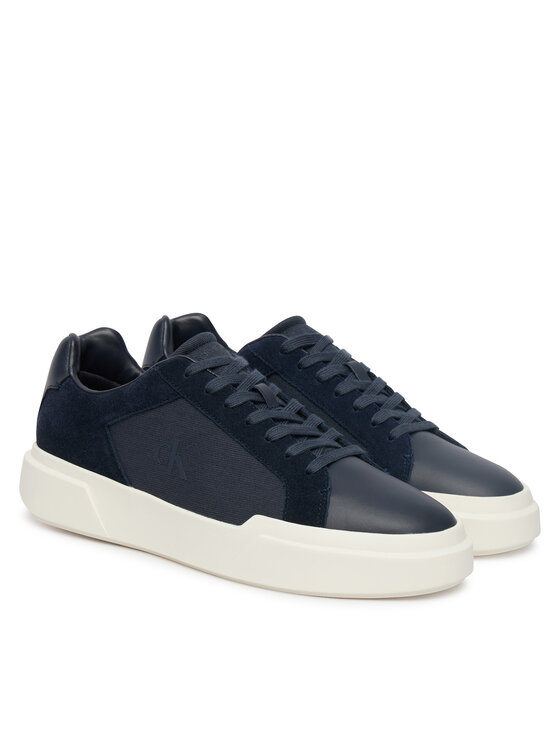Calvin Klein Calvin Klein Sneakersy Chunky Cupsole Laceup Cv Mix HM0HM02238 Tmavomodrá