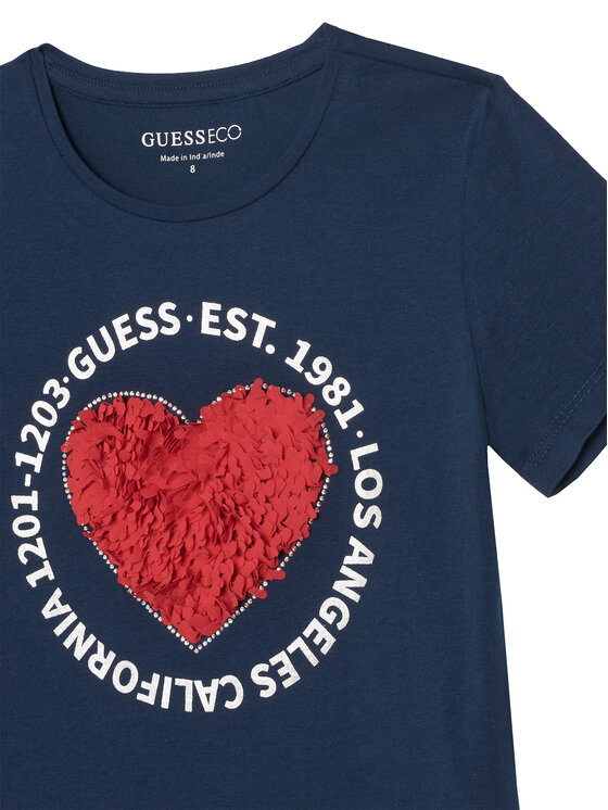 Guess Guess Tricou J6RI24 K6YW4 Bleumarin Regular Fit