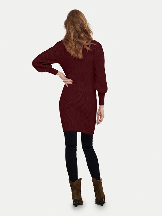 ONLY ONLY Strickkleid Katia 15232502 Dunkelrot Comfort Fit