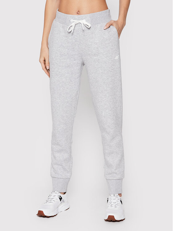 4F 4F Spodnie dresowe SPDD351 Szary Regular Fit