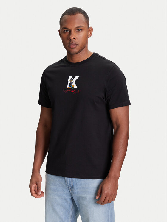 KARL LAGERFELD KARL LAGERFELD Tricou 755099 553270 Negru Regular Fit