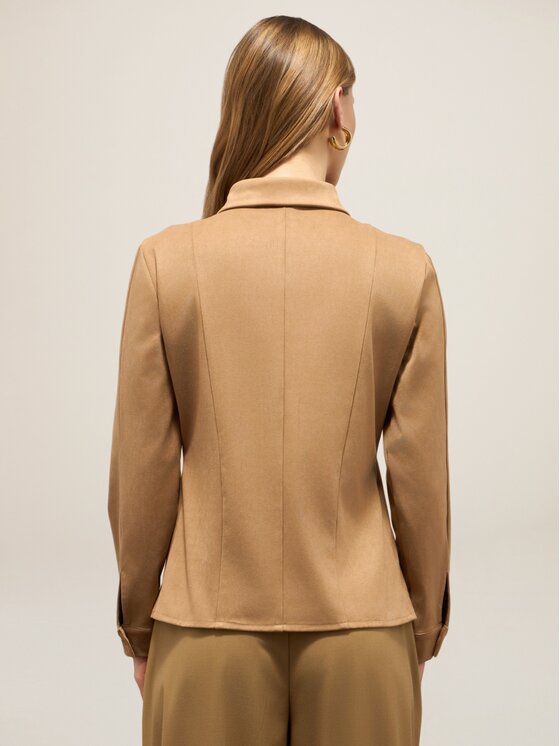 Oltre Oltre Giacca in similpelle R361R002242N012 Marrone Regular Fit